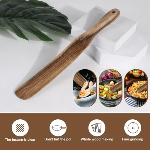 Wooden Spurtle for Sourdough Starter & Baking - Ergonomic Kitchen Tool