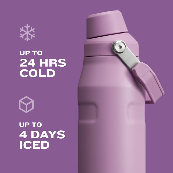 Stanley IceFlow Fast Flow Water Bottle 36 oz | Angled Spout Lid | Lightweight and Leakproof for Travel and Sports | Insulated Stainless Steel | BPA-Free | Lilac