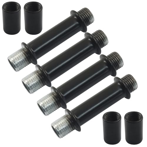Piutouyar 4-Piece 50mm Black Straight Pipe Lamp Stem Kit