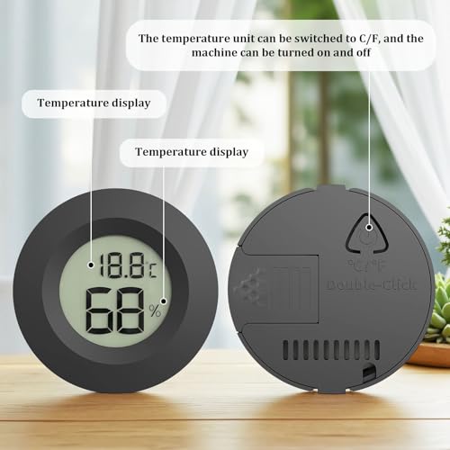 Jemey 2-Pack Digital Cigar Humidor Hygrometer & Thermometer Gauge