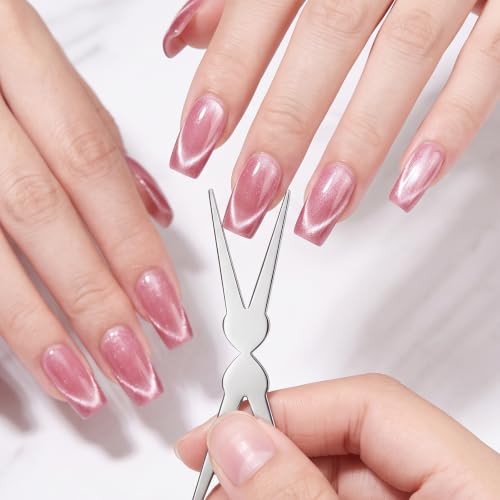 Cat Eye Nail Magnet Set - Hollow Ring, Square & French Y Magnets