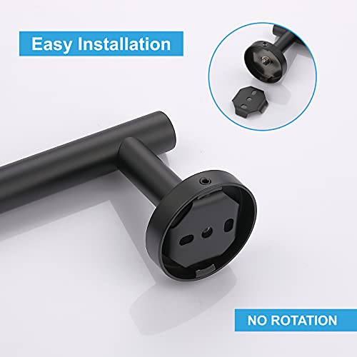 TASTOS 12 Inch Matte Black Towel Bar, SUS 304 Stainless Steel Towel Holder