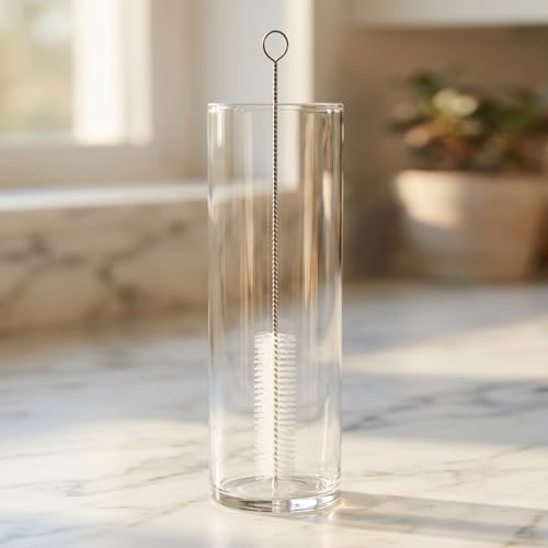 10-Pack Flexible Straw Cleaning Brushes - 8.2 Inch Nylon & Stainless Steel