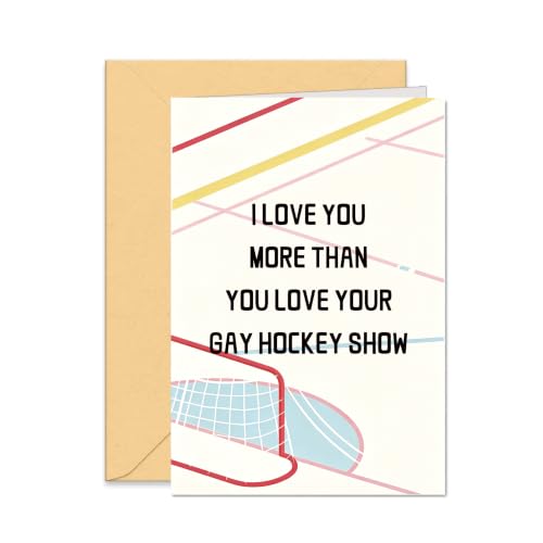 Funny Hockey Romance Birthday Card for Book Lovers