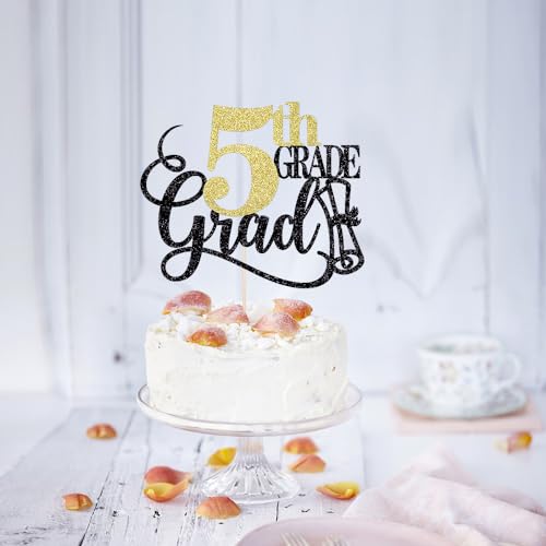 Congrats Grad Cake Topper 2026 - 5th Grade Graduation Decorations