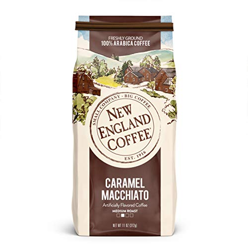 New England Coffee Caramel Macchiato Medium Roast Ground Coffee, 11oz