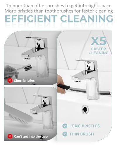 SXhyf Hard Bristle Crevice Cleaning Brush for Gaps and Kitchen