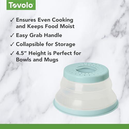 Tovolo Collapsible Microwave Plate Cover - 8 Inch Blue Haze