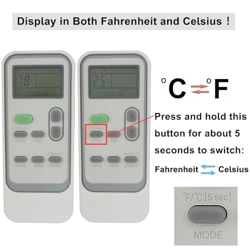 Kassionel DG11J1-99 Replacement AC Remote Control for Hisense Air Conditioners