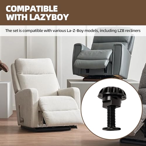4 Pcs Replacement Bolts & Grommets for La-Z-Boy Rocker Recliner Leg Rest