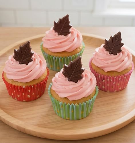 12-Piece Silicone Leaf Molds for Baking & Crafting