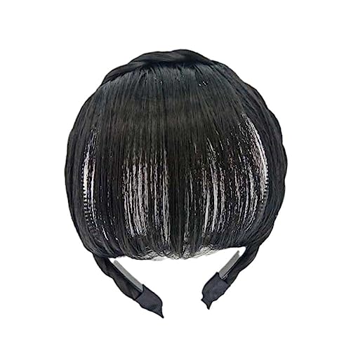 Clip-On Synthetic Hair Bangs Headband Natural Looking Hair Piece
