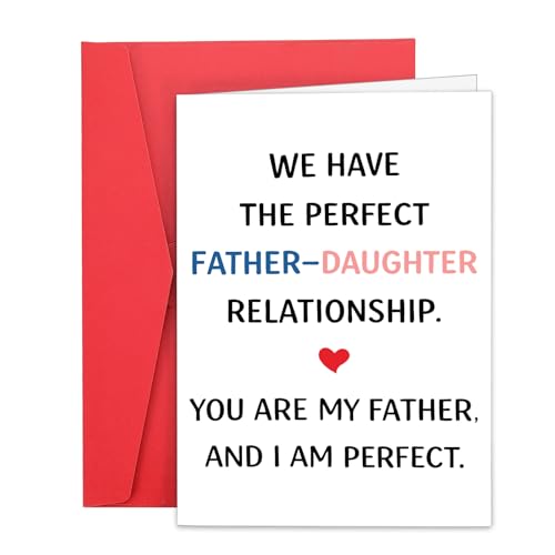 Funny Birthday Card for Dad from Daughter - Heartfelt Gift
