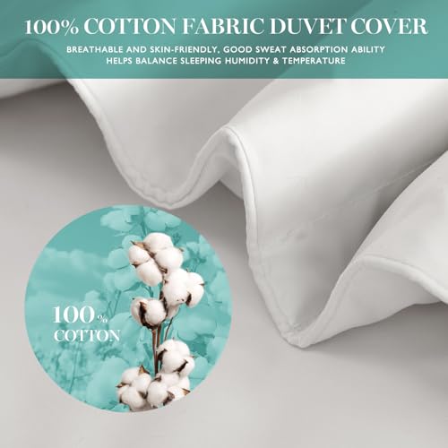 Martha Stewart Goose Down Fiber Comforter Twin Size All Seasons Duvet Insert - Ultra-Soft 1cm Breathable Panel Hotel Luxury Hypoallergenic Comforter, 31oz Fluffy Medium Warmth, 68x90