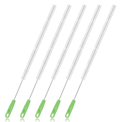 5-Piece Extra Long Pipe Cleaning Brush Set - 15-Inch Nylon Straw Cleaner