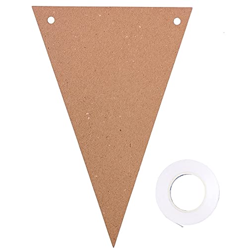 DIY Kraft Card Banner Set - 36 Triangular Flags for Party Decorations