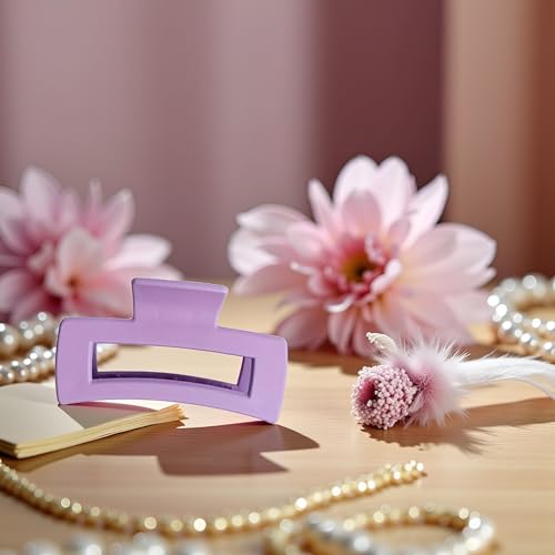 Purple Hair Claw Clip Retro Hollow Large Strong Hold for Women