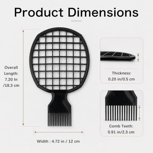 Fugraobo 2 Pcs Wide Tooth Hair Pick Comb for Curly Hair and Volume Lifting