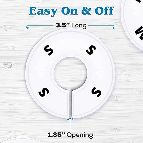 ERA Accents 30-Pack White Closet Dividers for Hanging Clothes Organization