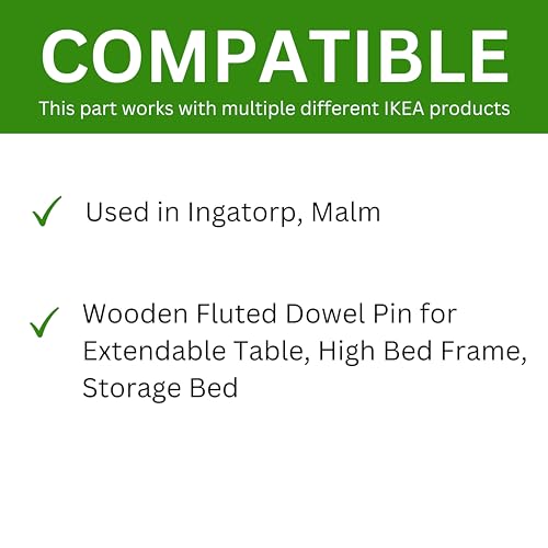 IKEA Replacement Dowel Pins 101367 - Pack of 5 Beech Wood