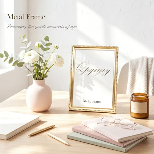 4x6 Gold Picture Frame with Real Glass - Elegant Home Decor