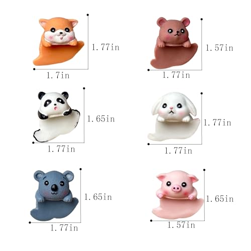 Adorable 6-Piece Animal Monitor Buddy Set for Desk Decor
