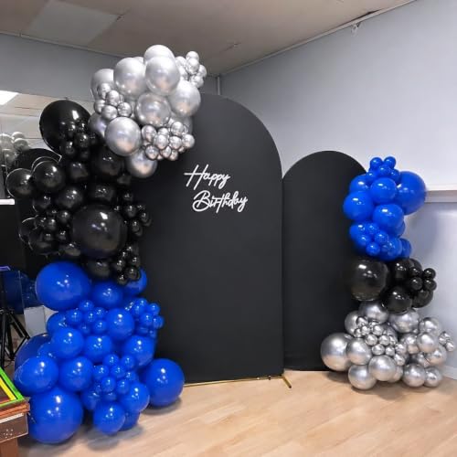 EICUECUE Blue and Black Balloon Arch Kit - 150 Premium Balloons for Celebrations