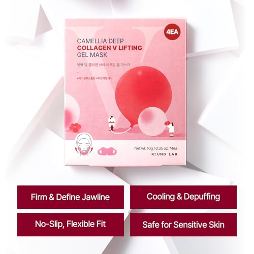 ROUND LAB Camellia Deep Collagen V Lifting Gel Mask, 1ea
