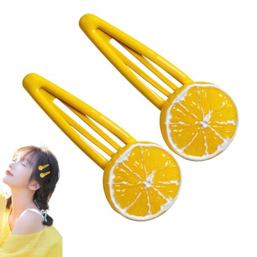 Orange Slice Hair Clips 2Pcs Decorative Snap Barrettes for Women Girls