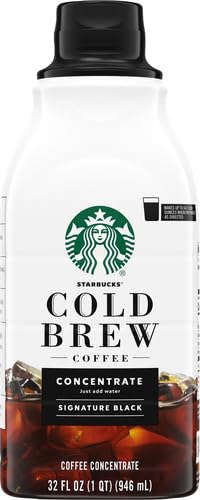Starbucks Cold Brew Coffee Concentrate, Signature Black, 32 fl oz (Pack of 5)