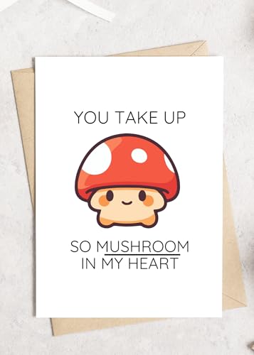 Funny Anniversary & Valentine's Day Card with Mushroom Pun