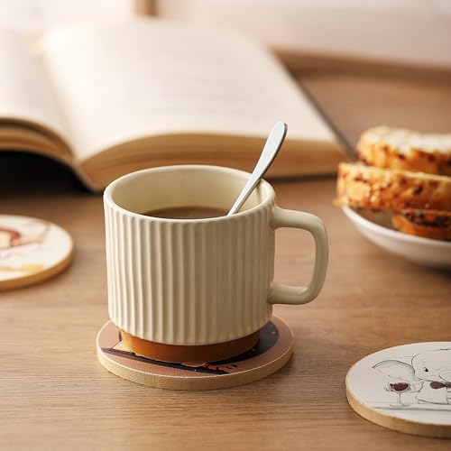 Animal-Themed Bamboo Coasters Set of 6 for Modern Home Decor