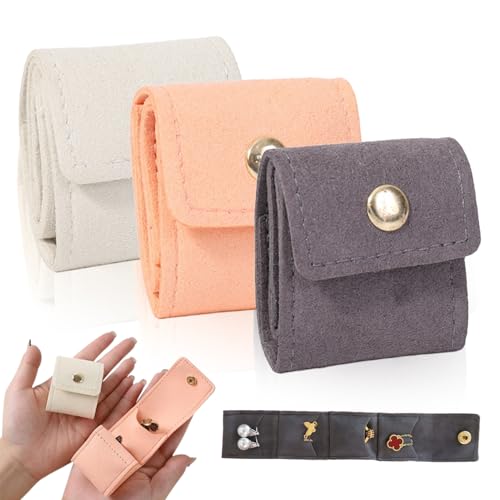 Mini Travel Jewelry Bag - Compact Organizer for Rings & Necklaces