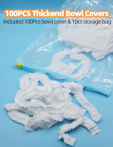 NEOWEMING 100Pcs Elastic Bowl Covers for Bread Proofing, Fits Up to 11"