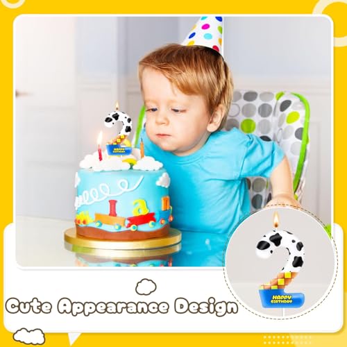 Cartoon Number 2 Birthday Candle Topper for Kids' Cakes