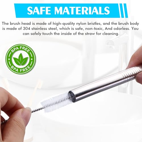 INVODA 12-inch Straw Cleaning Brush Set for Stanley Cups - 12-Pack