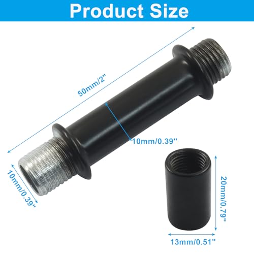 Piutouyar 4-Piece 50mm Black Straight Pipe Lamp Stem Kit