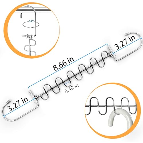 Chicwe 4 Pack S-Type Stainless Steel Space Saving Closet Hangers