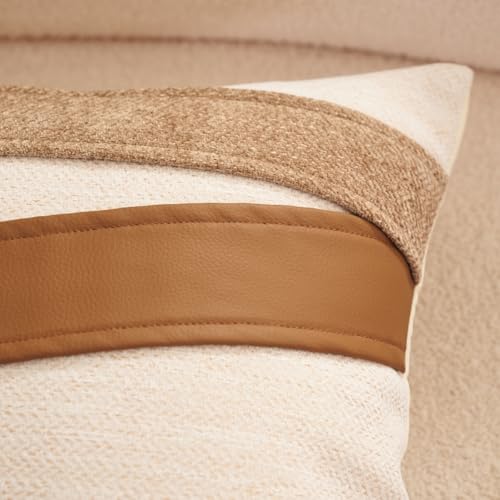 Avigers 18x18 Inch Dark Brown Geometric Throw Pillow Cover