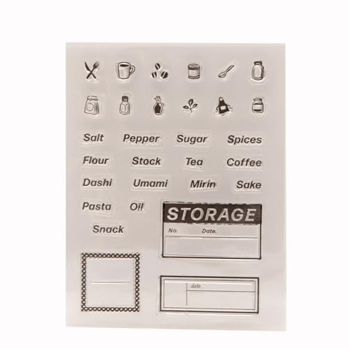 Silicone Stamp Set for DIY Scrapbooking & Card Making - Kitchen Tools Design
