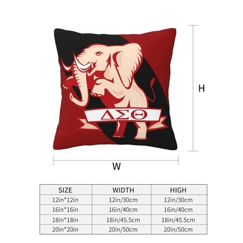 White 18x18 Inch Sorority Throw Pillow Cover - Decorative Couch & Bed Accent