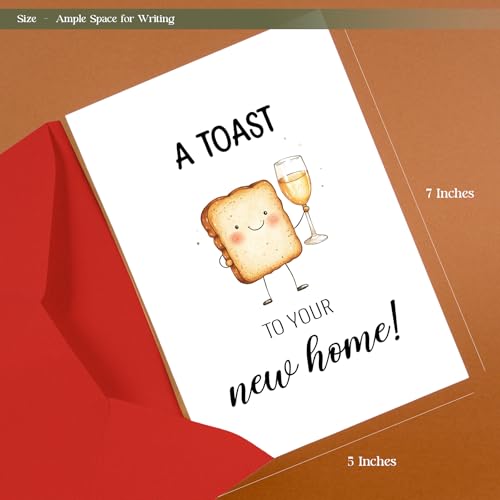 Funny Yellow Housewarming Greeting Card with Envelope & Stickers
