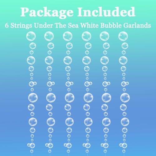 Under The Sea White Bubble Garlands - 6 Strings for Mermaid Parties