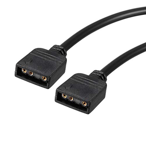 uxcell ARGB Splitter Cable 3 Pin Female Extension Cord 30cm for LED Strips