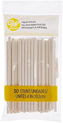 Wilton 4-Inch Lollipop Sticks for Cake Pops and Suckers, 50 Count