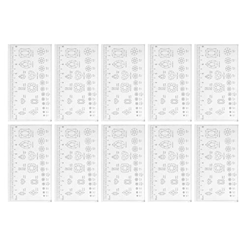 Flexible Nail Measuring Ruler - Ultra Thin PVC Nail Art Tool (10 Pack)