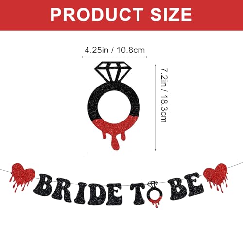 Gothic Bride To Be Banner for Halloween Weddings & Parties