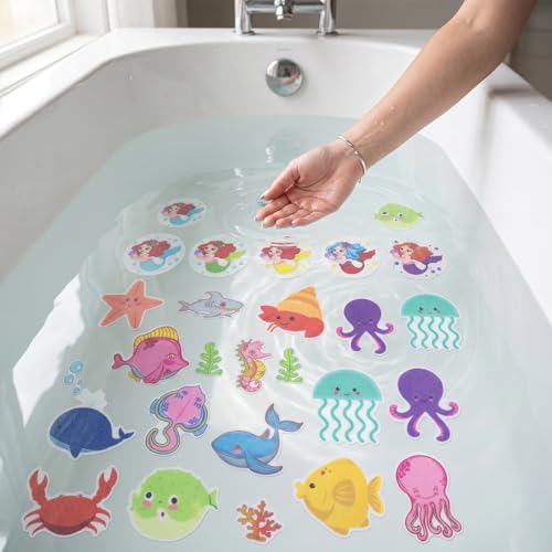 30 PCS Mermaid Non-Slip Bathtub Stickers for Safety