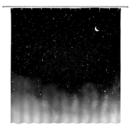 Galaxy Starry Sky Shower Curtain 72 x 72 Inch - Cosmic Bathroom Decor
