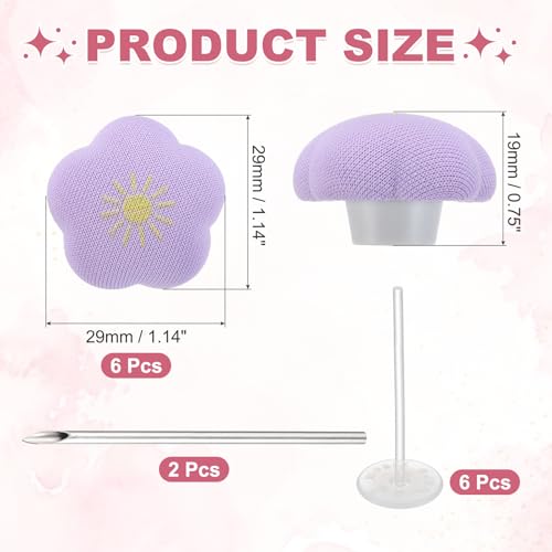 Purple Flower Shape Duvet Clips - 6Pcs Soft Pin Comforter Holders